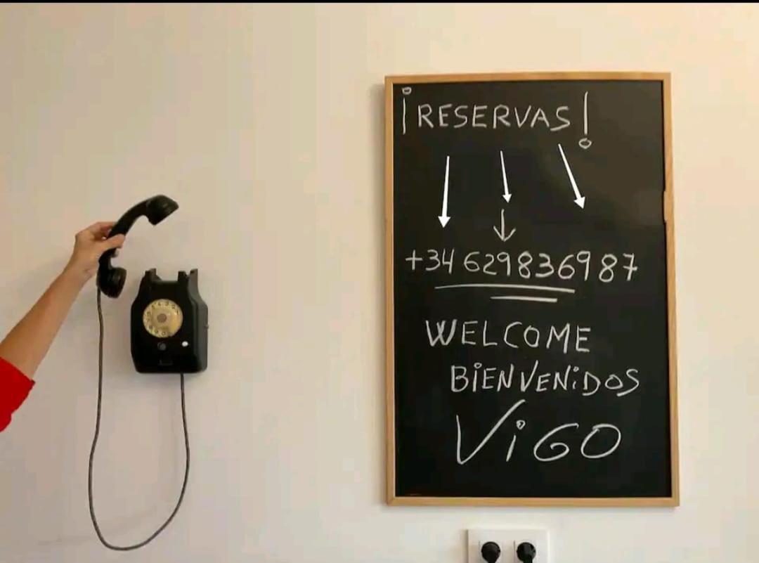 Tranquila Casita De Invitados En Vigo Con Chimenea Exterior foto